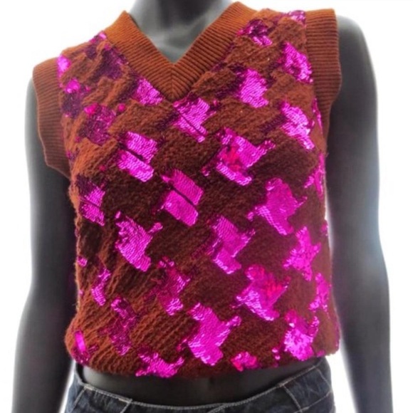 Dazzling! New without tags stunning and unique Ashish sequinned sweater vest. - Picture 4 of 8